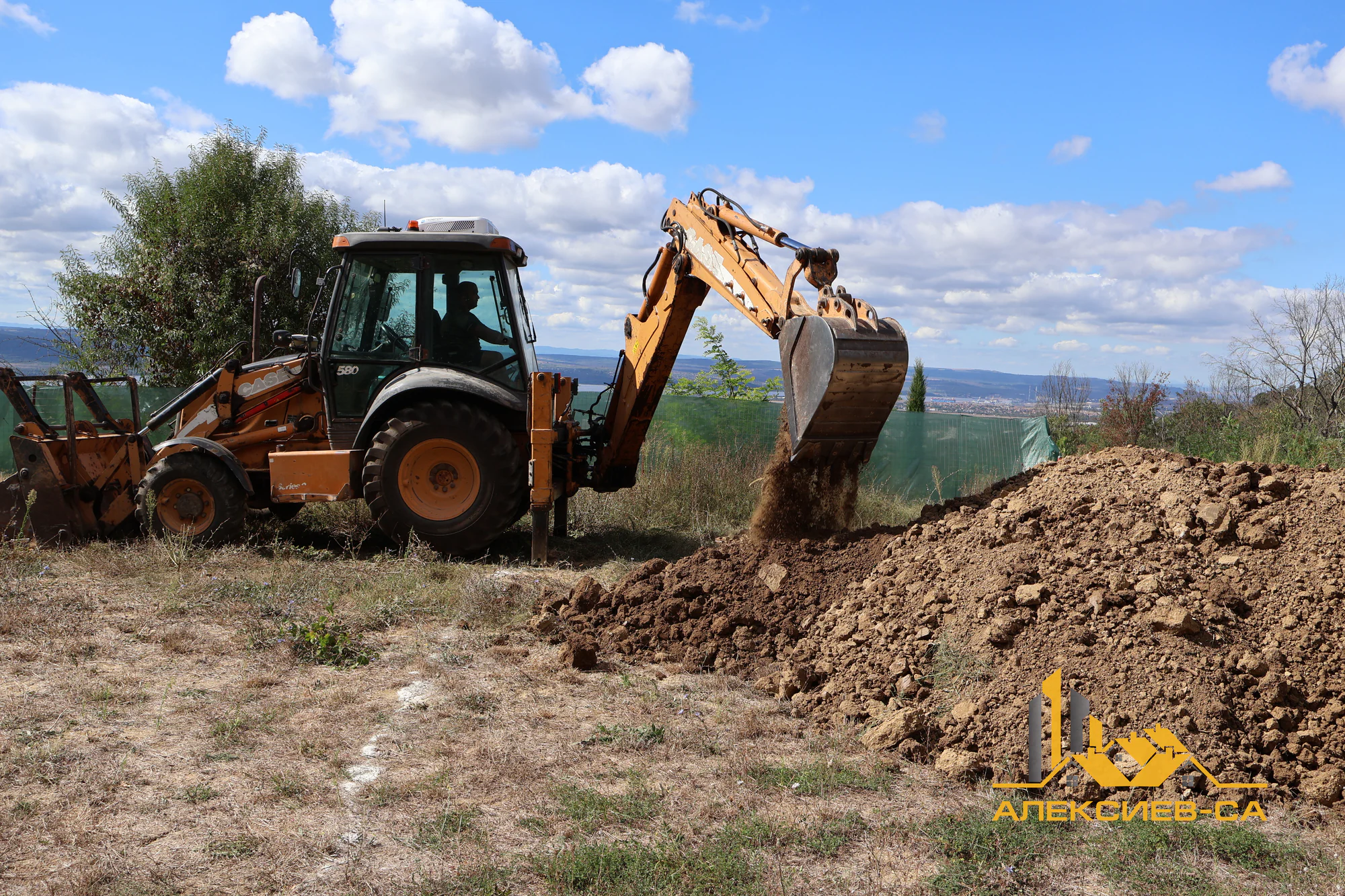 Site preparation and excavation for a single-family house in Varna